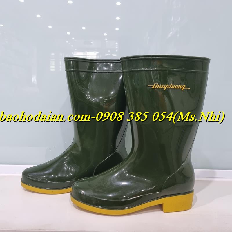 Ủng Nhựa/ Ủng công Nhân Thùy Dương- Màu Rêu Vàng - 284 (Hình Thật)