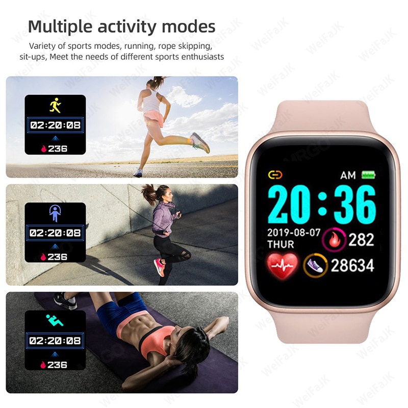 Đồng Hồ Thông Minh D20 2021 Theo Dõi Sức Khỏe Kết Nối Bluetooth Cho Xiaomi Android Apple