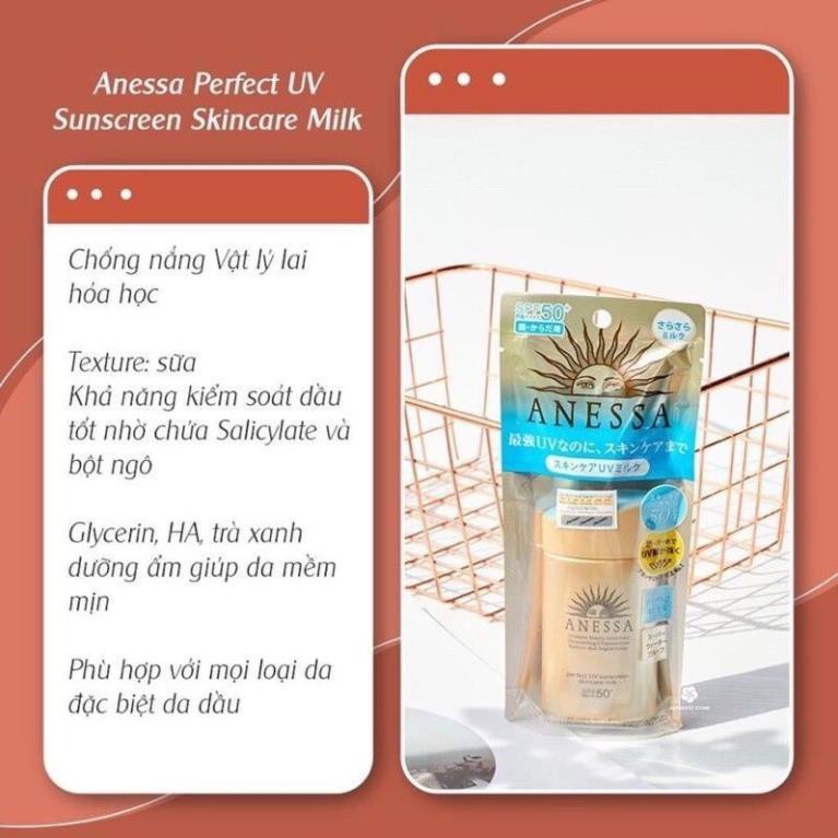 FREESHIP - Sữa chống nắng dưỡng da Anessa Perfect UV Sunscreen Skincare Milk 60ml _16152