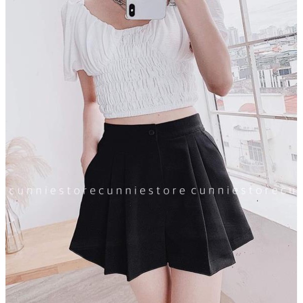 Quần short váy 2 ly mẫu mới có chun sau co dãn nên bụng to nhỏ đều mặc đc thời trang Banamo Fashion short 2 ly 6312