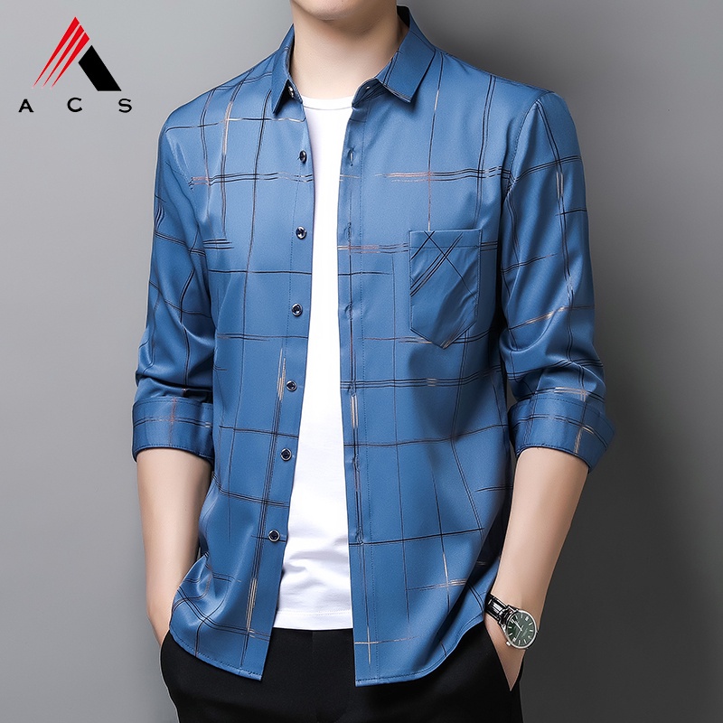 Hàng mới về Áo sơ mi tay dài trang trọng phong cách mới cho nam