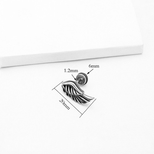 Bông Tai Nam Hình Cánh Titan Ko Đen TT 3263 - 1 Chiếc