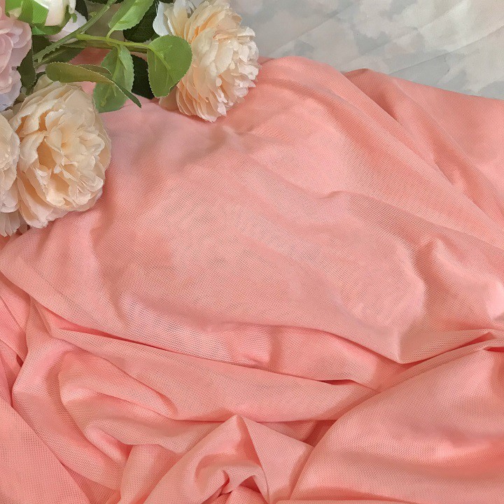 [ BÁN MÉT ] Vải Thun Lưới Trơn - Khổ 1m5 và 1m7 - Chất Co Giãn Nhiều, Dùng Làm Lót Váy Đầm