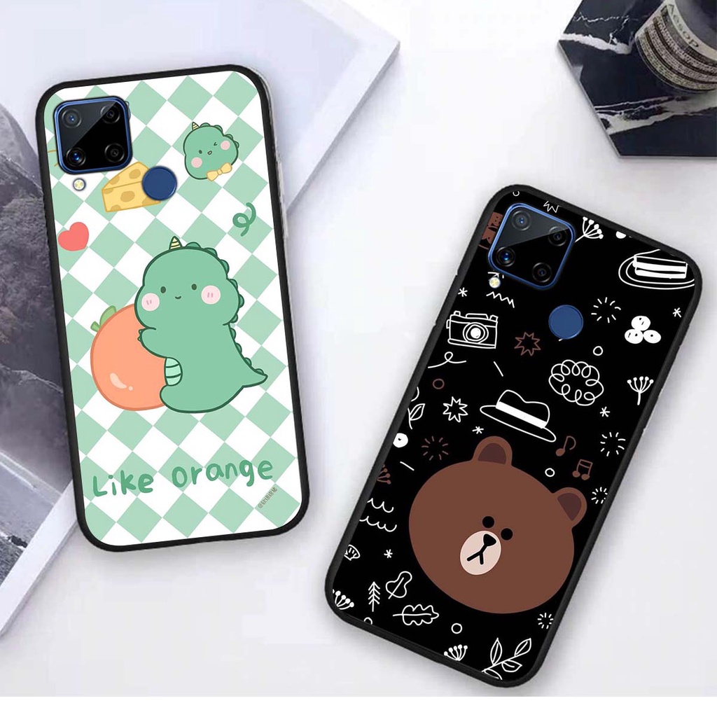 Ốp lưng Oppo REALME C15 in hình khủng long , gấu nâu xinh xắn, siêu cute  mà còn vô cùng RẺ -ĐẸP