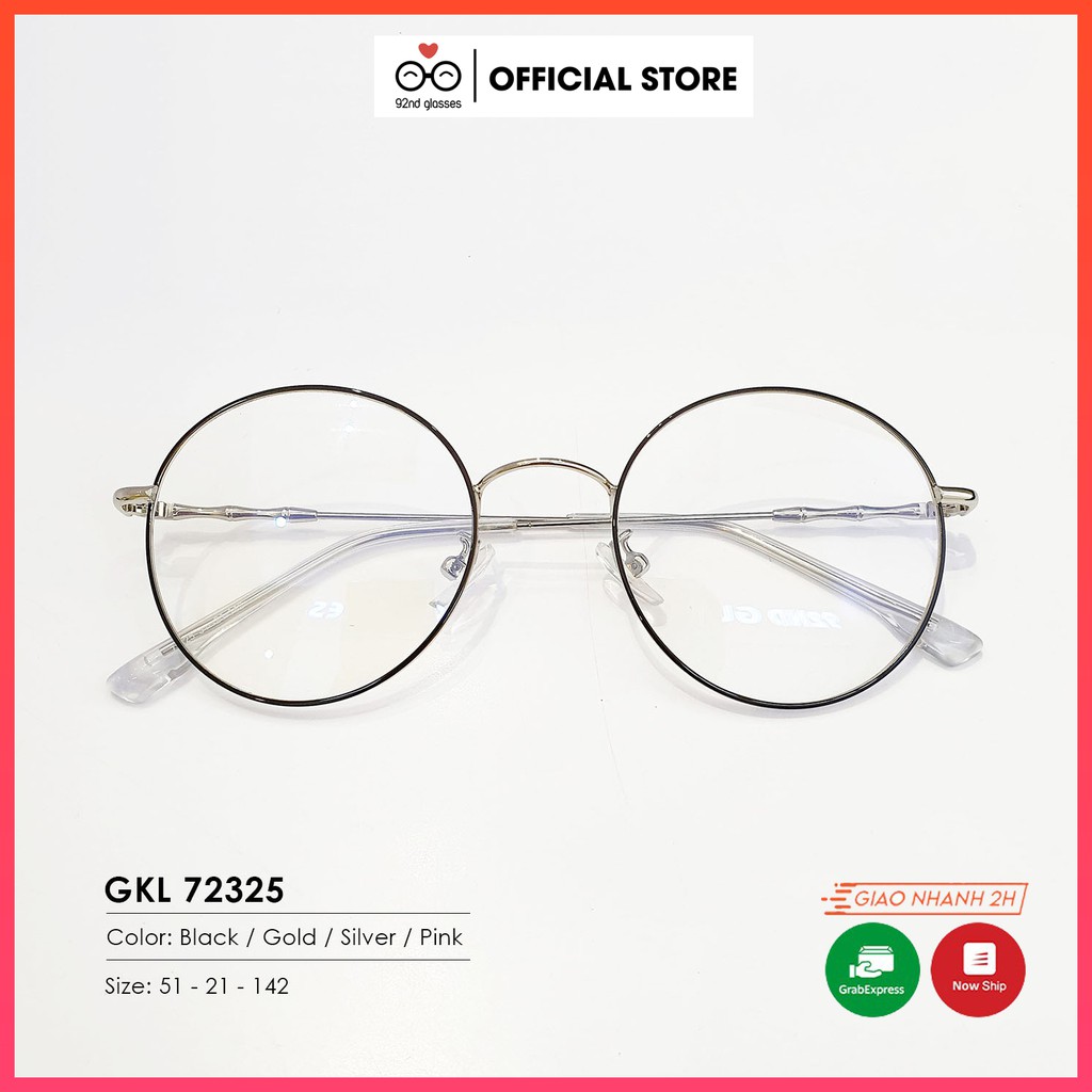 Gọng kính cận nam nữ tròn vintage nhỏ càng kim loại thanh mảnh dễ thương Lani 72325 - Lắp Mắt Cận Theo Yêu Cầu