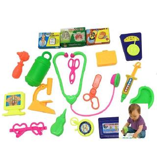 Bộ đồ chơi túi bác sĩ Đồng Sanh 18 món dụng cụ y tế bằng nhựa ( cho bé phát triển trí tuệ)