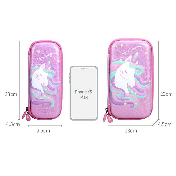 Hộp bút nhựa dẻo cho bé gái hình Unicorn, Mèo cute, Ngựa Pony đủ kích thước chính hãng UEK full box cực kỳ nhẹ không ồn