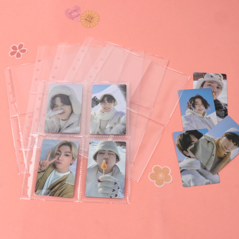 Set 10 bao đựng thẻ ảnh lomo Kpop A5 thiết kế trong suốt
