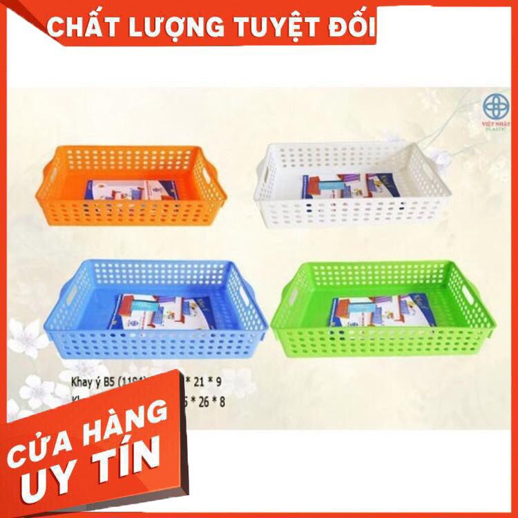 Khay nhựa chữ nhật các màu Việt Nhật