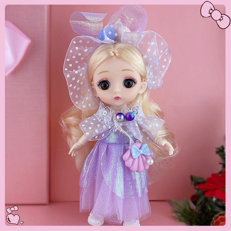 Búp bê Barbie mini 15cm, quà sinh nhật cho trẻ em, búp bê trò chơi hóa trang, đóng vai, đồ chơi giáo dục mầm non, con gái của Barbie