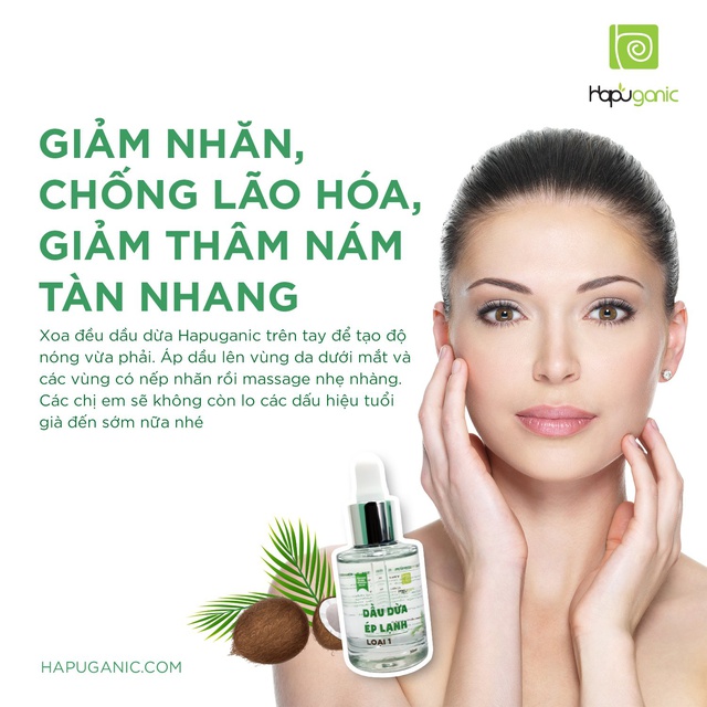 Dầu Dừa Ép Lạnh Cao Cấp Hapu Organic 30ml