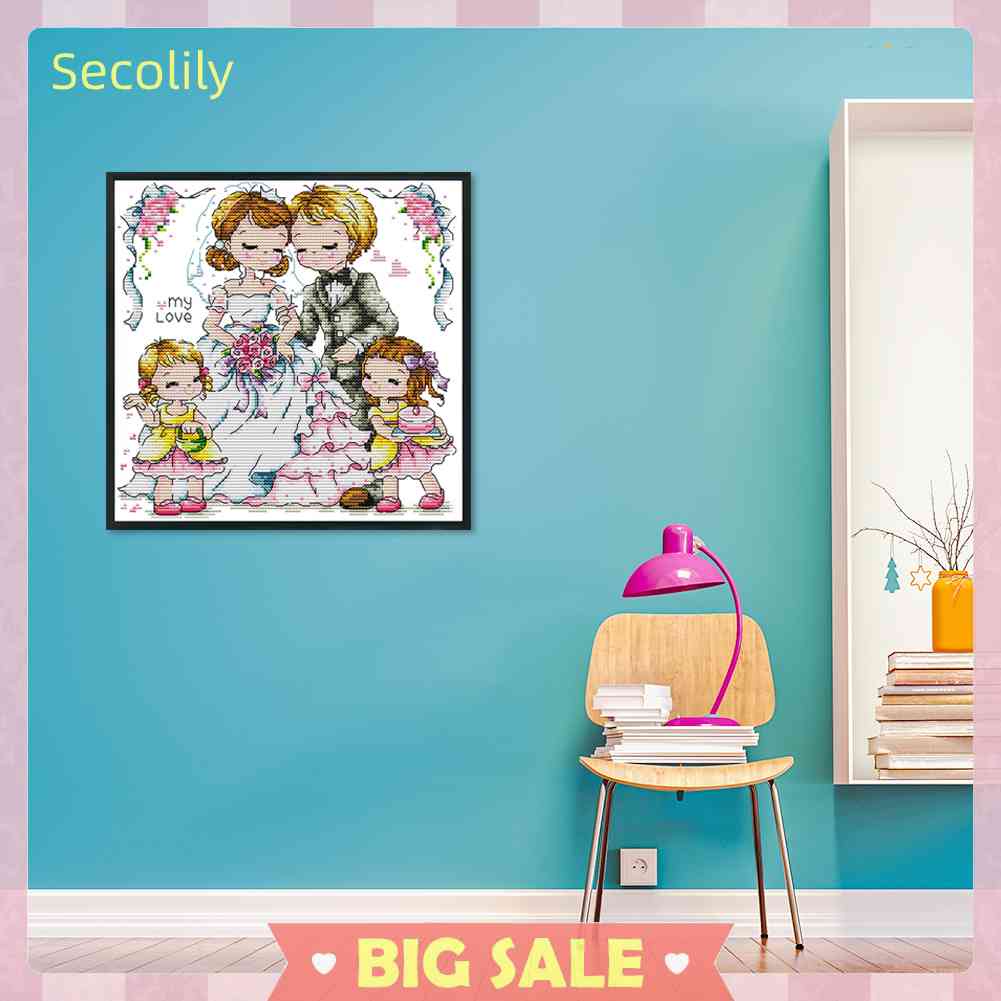 Bộ Tranh Thêu Chữ Thập 14CT DIY Hình Hoạt Hình Xinh Xắn Đáng Yêu