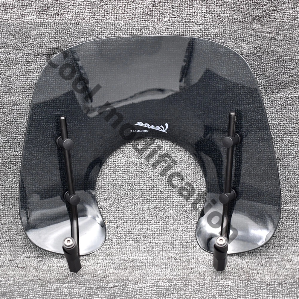 Motorcycle Acrylic Screen Windshield Windscreen Wind Deflector Board With Bracket For VESPA Primavera 150 Black