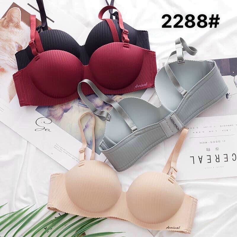 Áo Lót Su Không Gọng Nâng Ngực Mút  Dày4cm Chống Tụt Mã 2288 Nâng Đỡ Ngực Quả Ngang