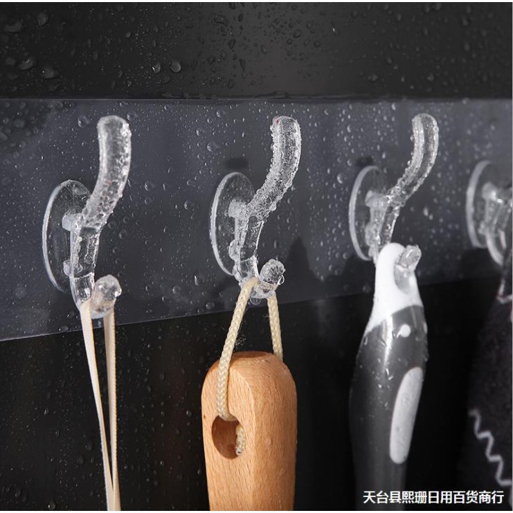 Thanh Móc Treo Đồ 6 Móc Siêu Dính Dán Tường Nhà Tắm,Nhà Bếp,Tủ Quần Áo