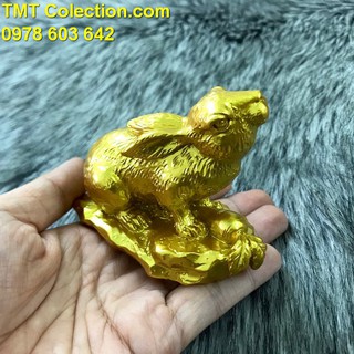 Tượng Con Thỏ Vàng, phủ một lớp màu vàng, độ bền màu cao và chắc chắn - SP005232