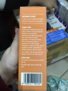 Gel rửa mặt Decumar clean
