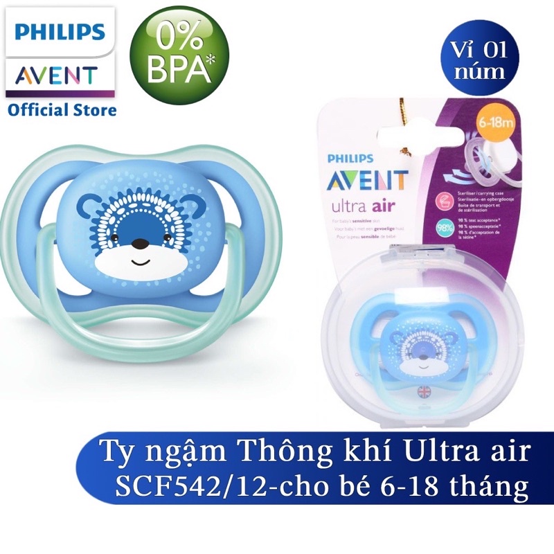 Ty ngậm Philips Avent Ultra air - Vỉ Đơn