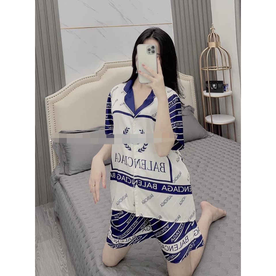 Bộ Pijama Lụa Satin Tay ngắn quần đùi Form dưới 60 kí nhiều mẫu | BigBuy360 - bigbuy360.vn