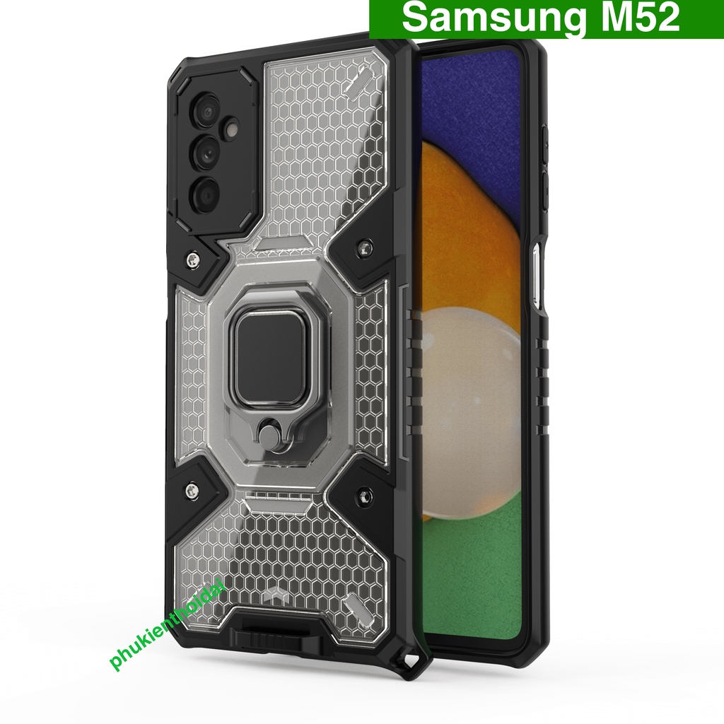 Ốp lưng Samsung M52 5G tổ Ong Iring không gian mới chống sốc giá đỡ xem phim