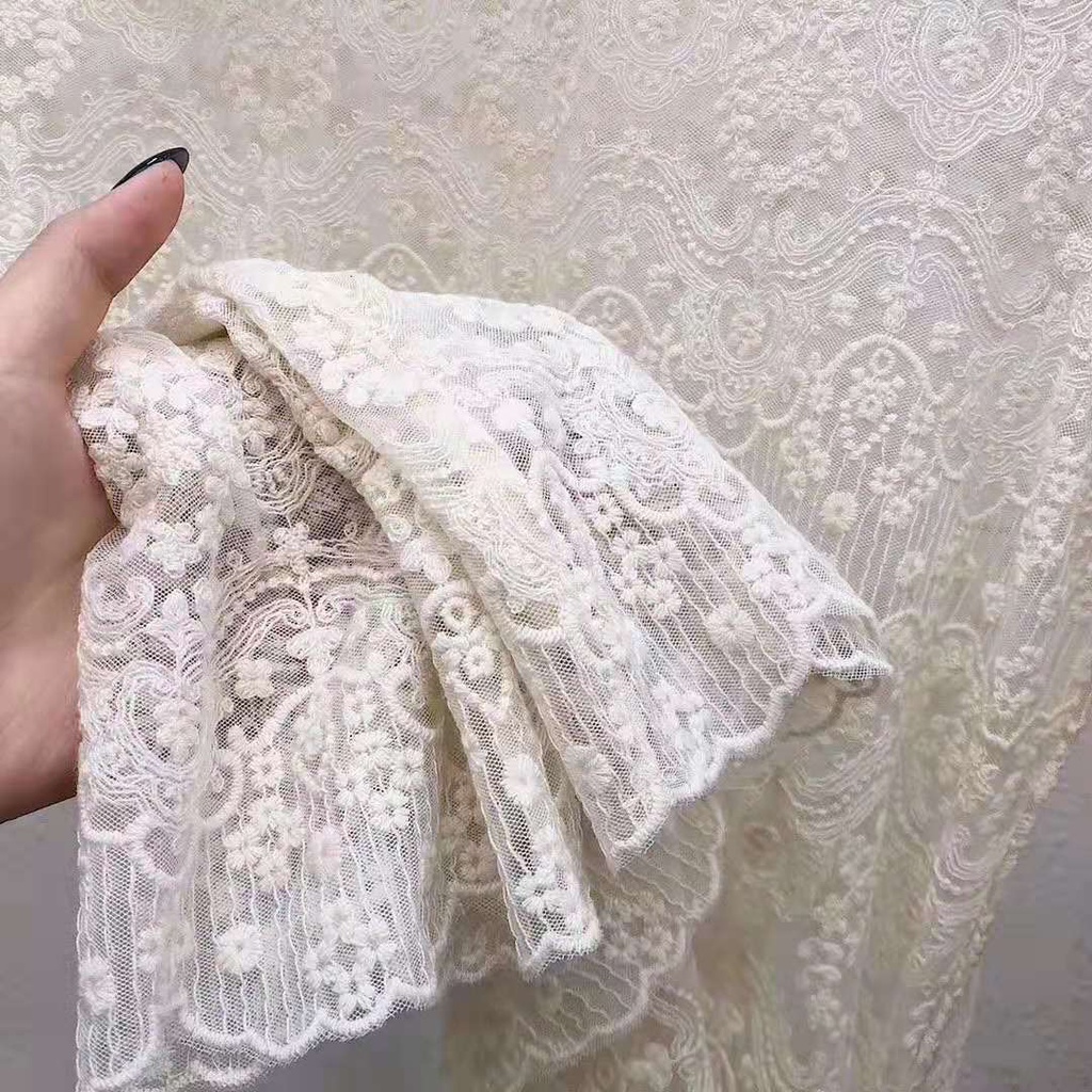 Áo ren tay dài thêu hoa lỗ gợi cảm mới mẻ cho nữ