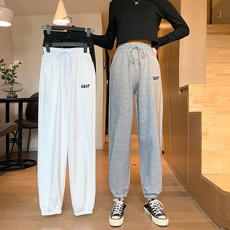 Quần thể thao lưng cao dáng rộng năng động thoải mái dành cho nữ