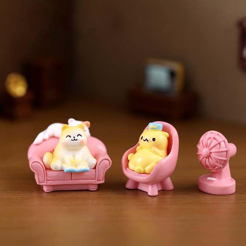 Mô Hình Chú Mèo Dễ Thương Dùng Trang Trí Tiểu Cảnh