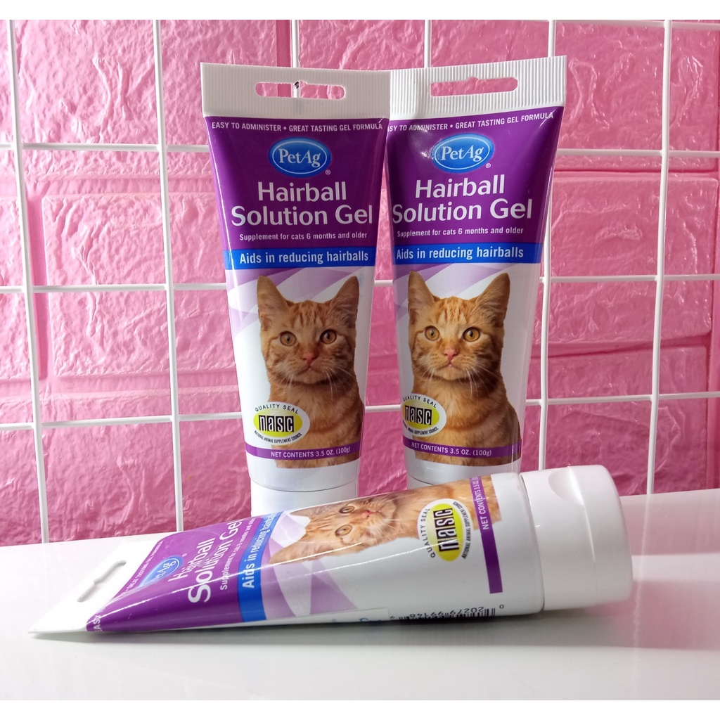 [100gr] Gel dinh dưỡng ngừa búi lông PetAg Hairball Solution Gel vị Gà cho mèo 100g