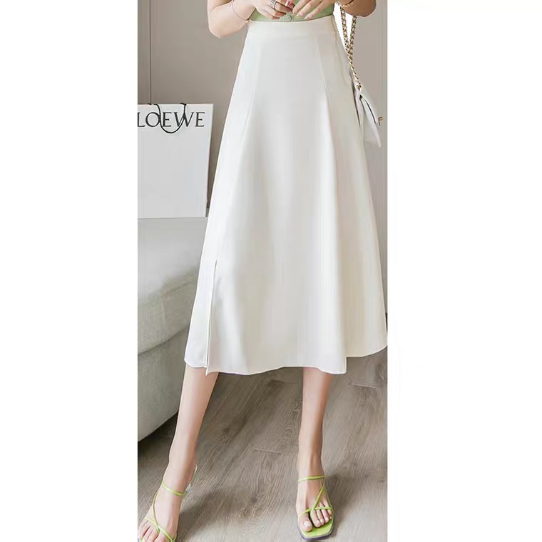 chân váy chữ A xẻ đáp tà 70cm tuyết mưa | BigBuy360 - bigbuy360.vn