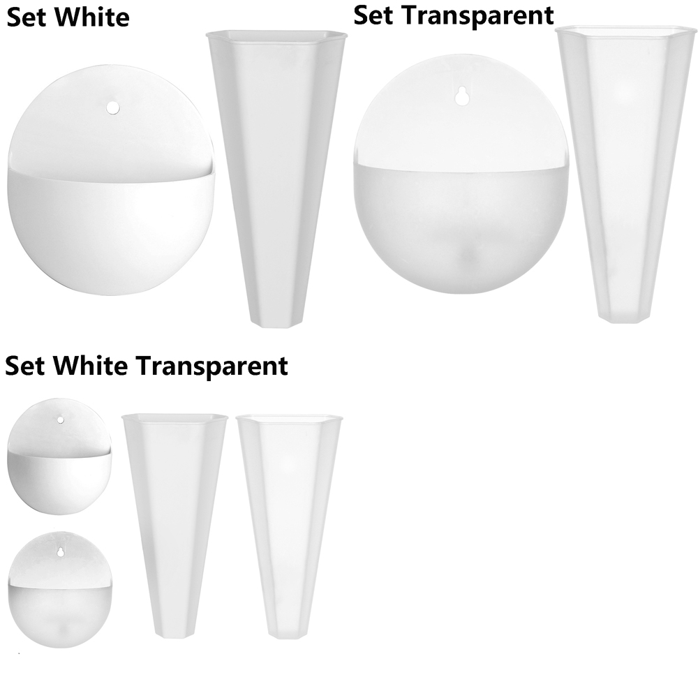 Set 2 / 4 Chậu Hoa Treo Tường Bằng Acrylic Trong Suốt