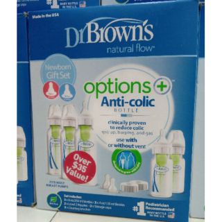 Set 5 bình sữa Dr Brown's option+ cổ hẹp - hàng có sẳn