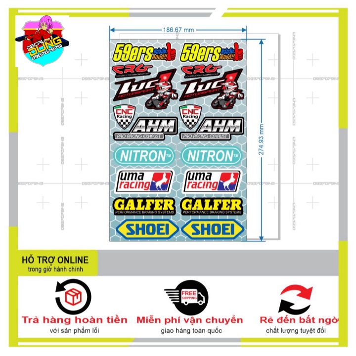 LOGO STICKER TRANG TRÍ 03 - DUNG DECAL