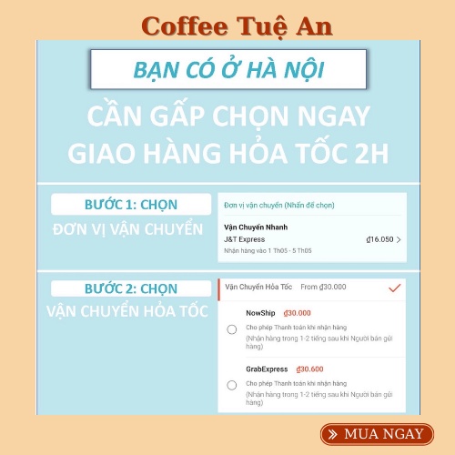 Cà phê Arabica- Robusta Tuệ An cafe rang xay nguyên chất bột hạt 3Arabica- 7Robusta pha phin pha máy