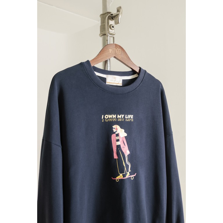 Áo Nỉ dài tay cổ tròn I Own My Life Méo Shop | BigBuy360 - bigbuy360.vn