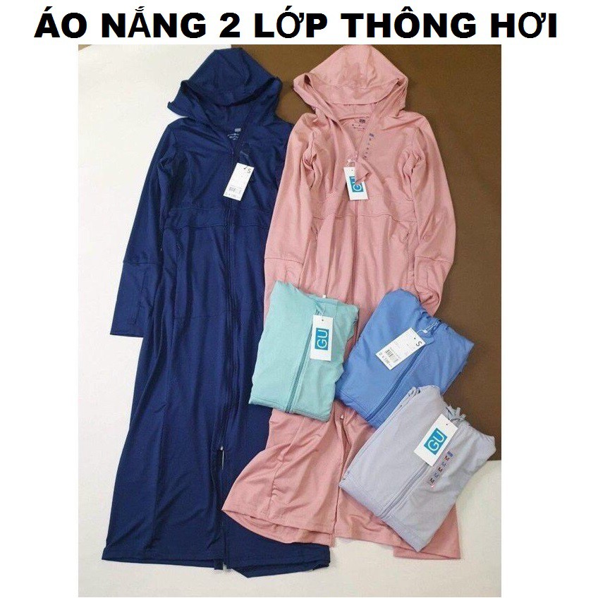 Áo chống nắng toàn thân 2 LỚP GU thông hơi siêu dày dặn chống nắng tối đa - HÀNG LOẠI 1