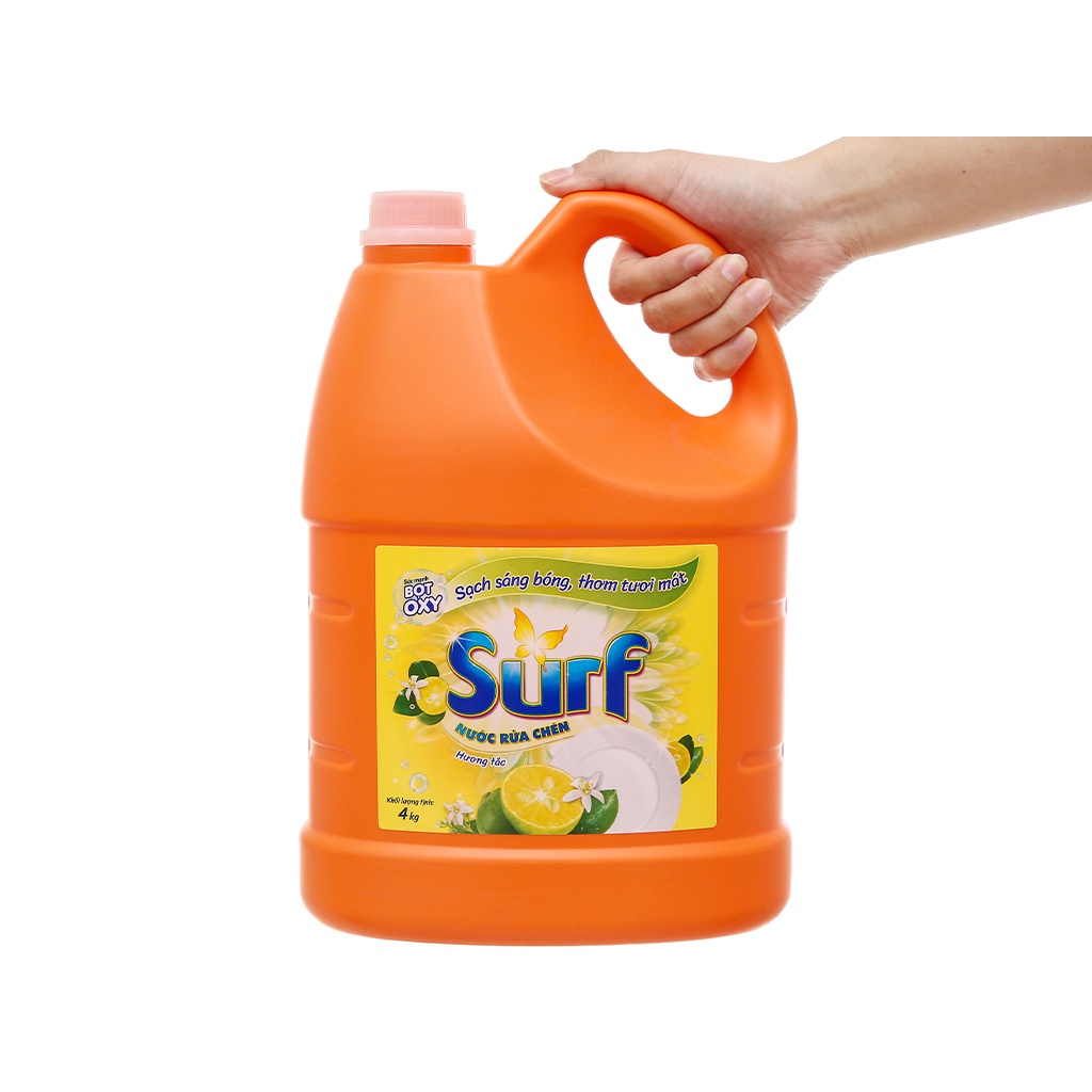 Nước Rửa Chén Surf Hương Tắc Dịu Nhẹ Can 1.5kg