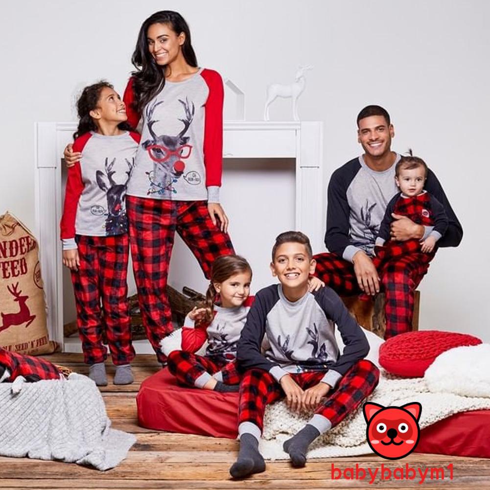 Bộ đồ ngủ pijama gia đình chủ đề Giáng sinh
