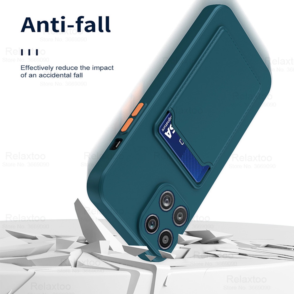 Ốp Điện Thoại Silicon Mềm Nhiều Màu Sắc Có Ngăn Đựng Thẻ Cho Xiaomi Redmi Note 9 8 Pro 9S Note9 Note8
