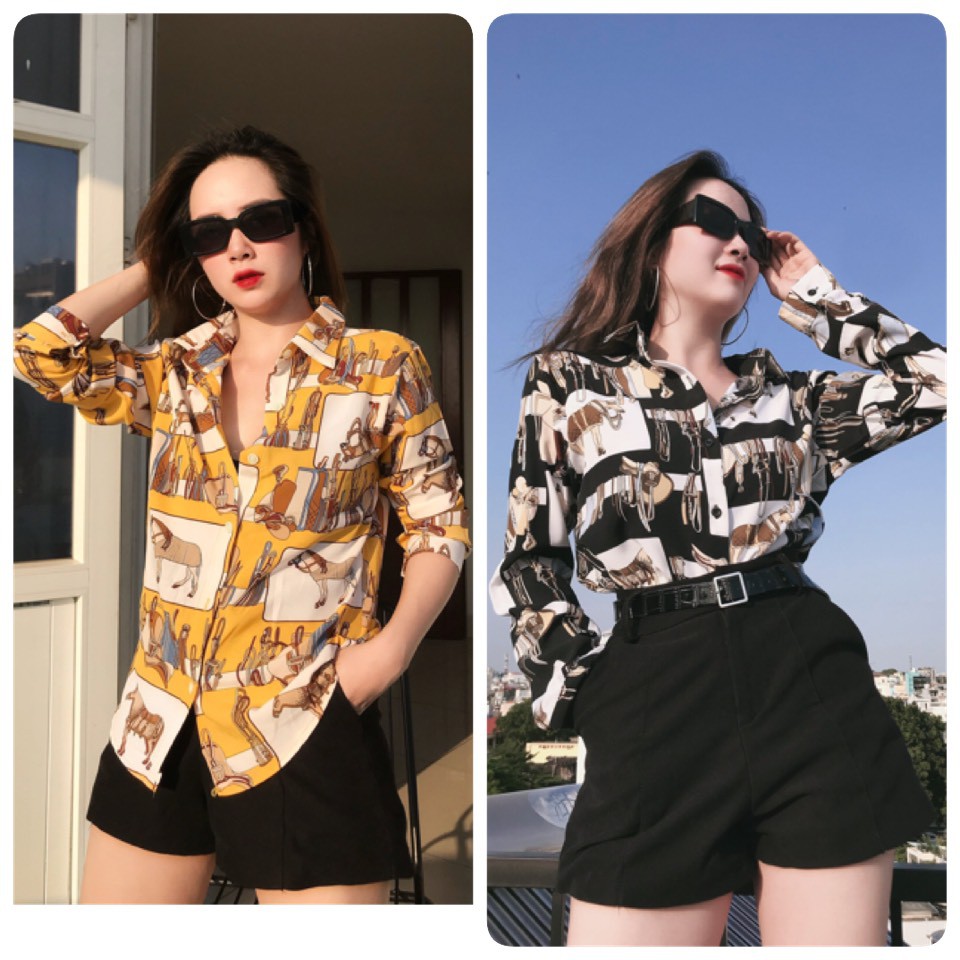 Áo sơ mi họa tiết