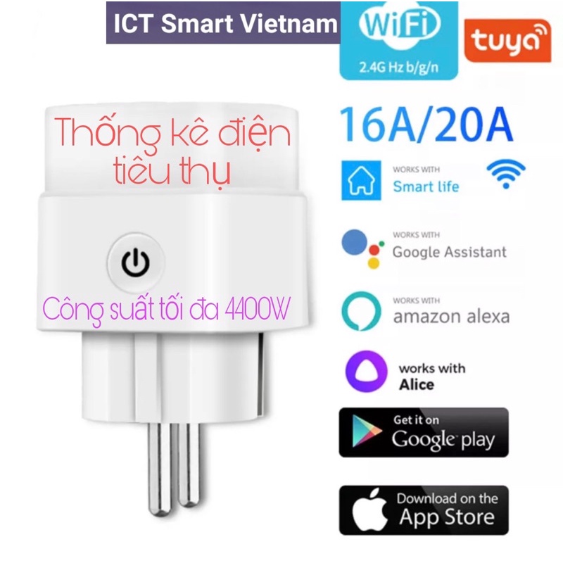 ( Khuyến mãi) Ổ cắm WIFI Smart Life model 2021 thống kê điện tiêu thụ