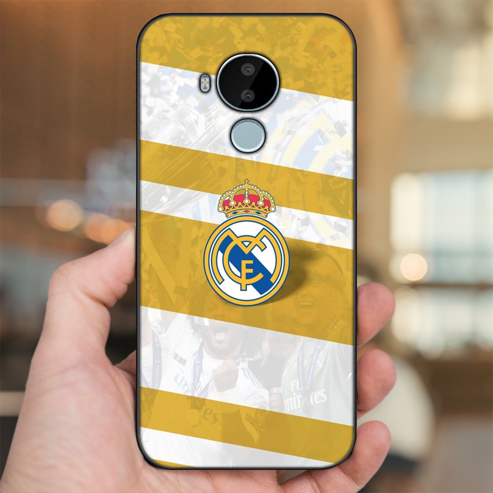 Ốp lưng Nokia C30 viền đen in hình Real Madrid