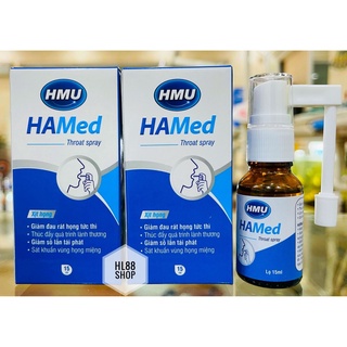 [CHÍNH HÃNG] Xịt họng HMU HAMed hỗ trợ giảm ho, ngứa họng, đau rát họng, nhiễm khuẩn họng