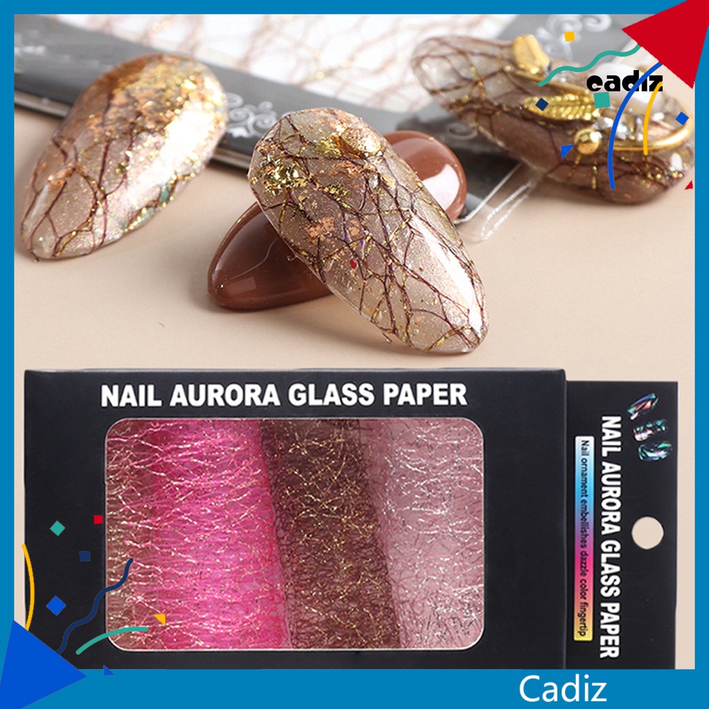 1 Hộp Nhãn Dán Trang Trí Móng Tay Dạng Lưới 3D Chắc Chắn Bền Bỉ Dành Cho Bạn Gái