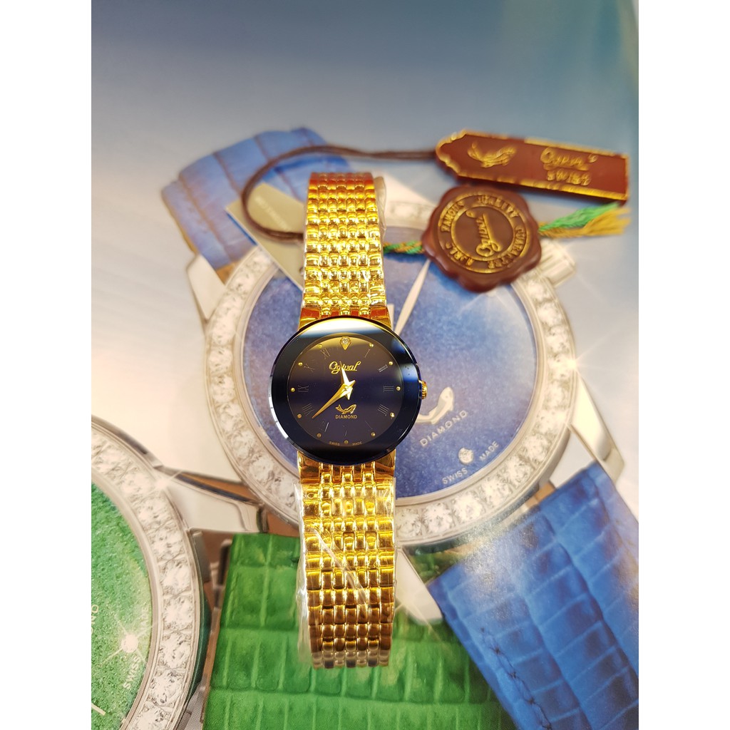 Đồng Hồ Nữ Ogival OG310-01LKV Chính Hãng Thuỵ Sĩ, Kính Sapphire, Full Box, Mạ Vàng PVD (bọc nilon chống bụi)