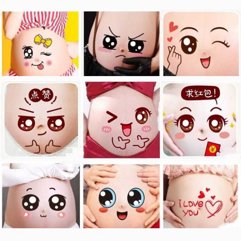 Bộ 2 Miếng Dán Chụp Ảnh Dễ Thương Cho Mẹ Bầu