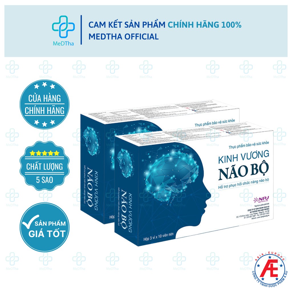 Kinh Vương Não Bộ - Hỗ Trợ Hoạt Huyết, Cải Thiện Chức Năng Não, Phục Hồi Di Chứng Sau Tai Biến (Hộp 30 viên)[Chính Hãng]