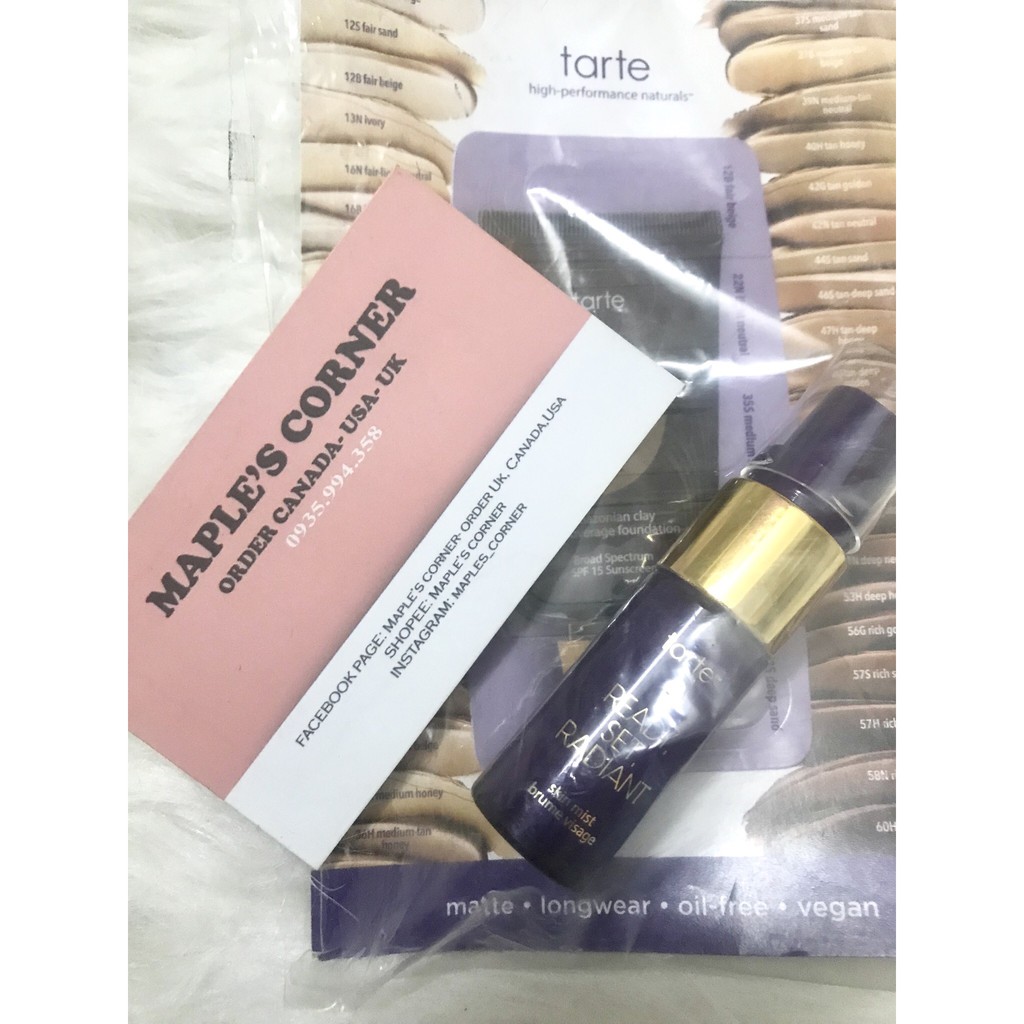 Xịt khoáng Tarte Ready Set Radiant skin mist brume visage