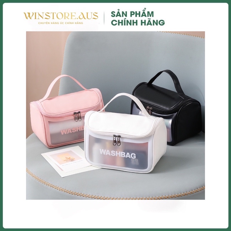 Túi WASHBAG THẾ HỆ MỚI Dạng Hộp Có Nắp Khoá Đựng Mỹ Phẩm/ Du Lịch Tiện Lợi