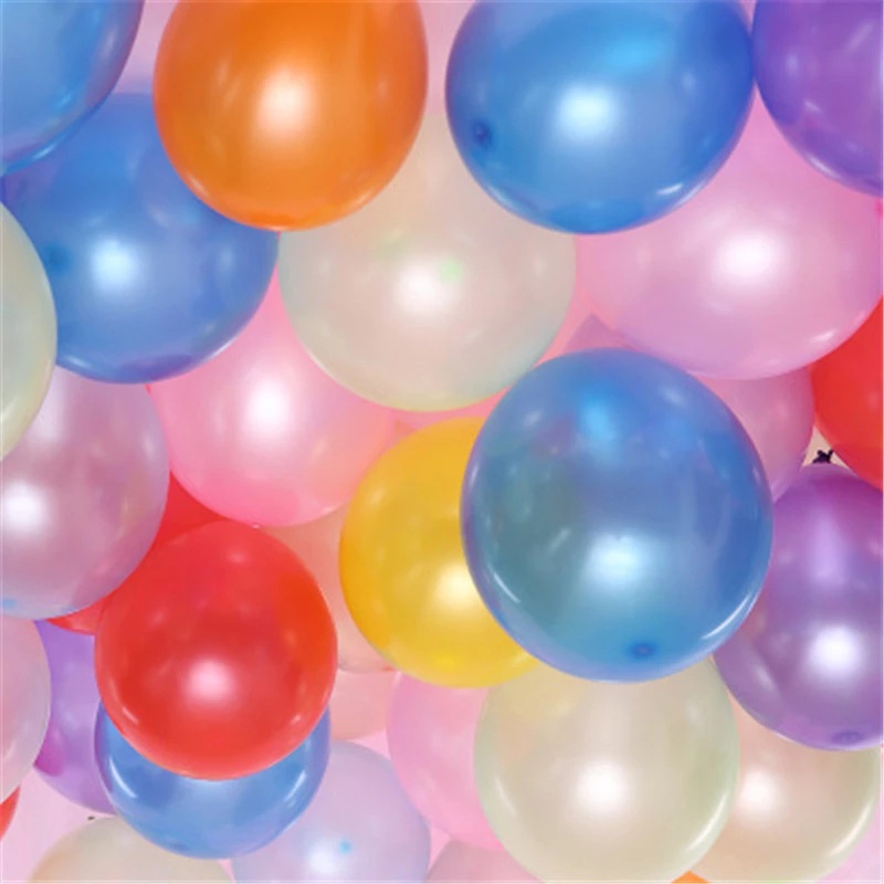 Set 10 Bong Bóng Bơm Hơi Bằng Latex Nhiều Màu Trang Trí Tiệc Sinh Nhật