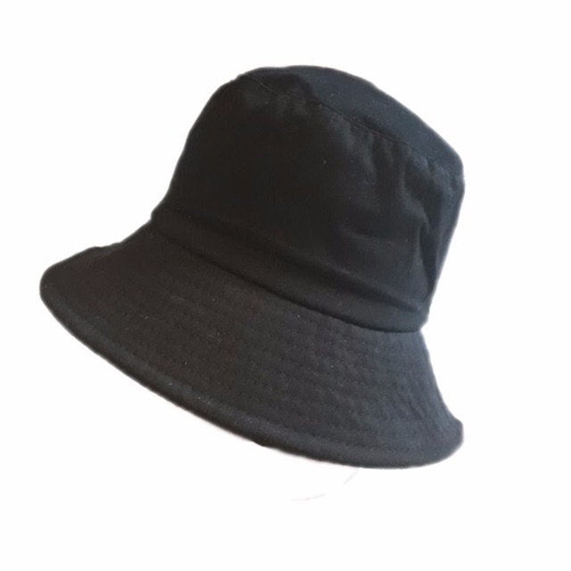 Mũ Bucket Đen trơn